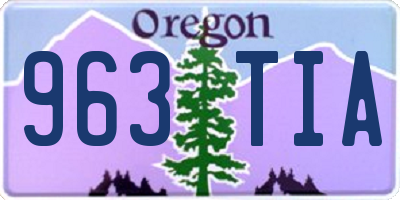OR license plate 963TIA