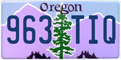 OR license plate 963TIQ