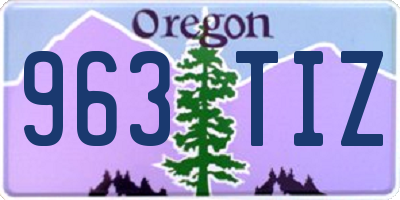 OR license plate 963TIZ