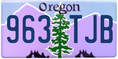 OR license plate 963TJB