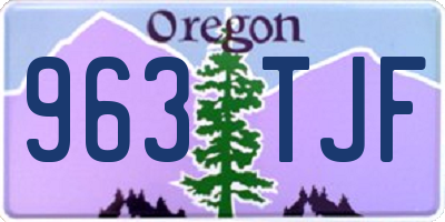 OR license plate 963TJF
