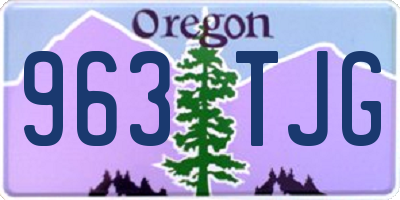 OR license plate 963TJG