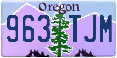 OR license plate 963TJM