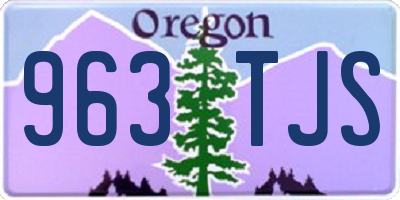 OR license plate 963TJS