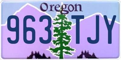 OR license plate 963TJY
