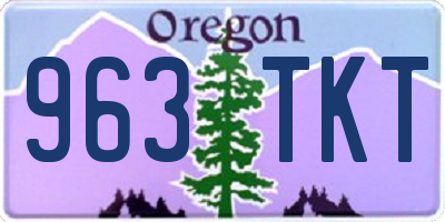 OR license plate 963TKT