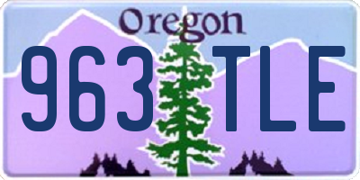 OR license plate 963TLE
