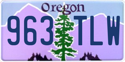 OR license plate 963TLW