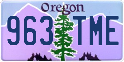 OR license plate 963TME