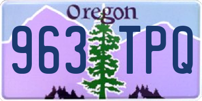 OR license plate 963TPQ
