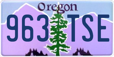 OR license plate 963TSE