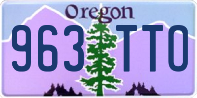 OR license plate 963TTO