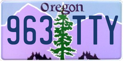 OR license plate 963TTY