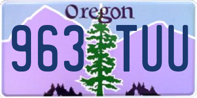 OR license plate 963TUU