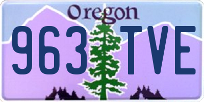 OR license plate 963TVE