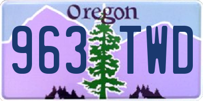 OR license plate 963TWD