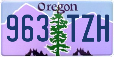 OR license plate 963TZH