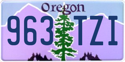 OR license plate 963TZI