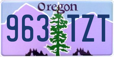 OR license plate 963TZT