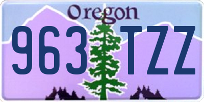 OR license plate 963TZZ