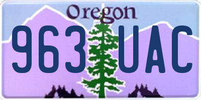 OR license plate 963UAC