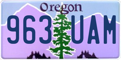 OR license plate 963UAM