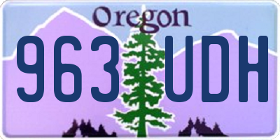 OR license plate 963UDH