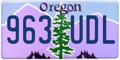 OR license plate 963UDL