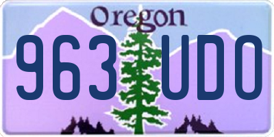 OR license plate 963UDO