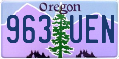 OR license plate 963UEN