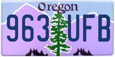 OR license plate 963UFB