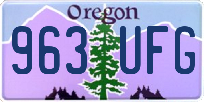 OR license plate 963UFG