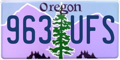 OR license plate 963UFS