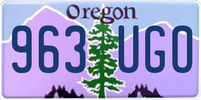 OR license plate 963UGO