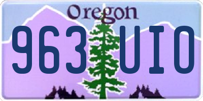 OR license plate 963UIO