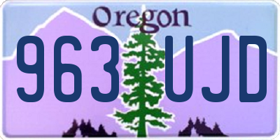 OR license plate 963UJD