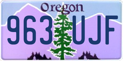 OR license plate 963UJF