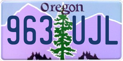 OR license plate 963UJL