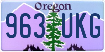 OR license plate 963UKG