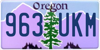 OR license plate 963UKM