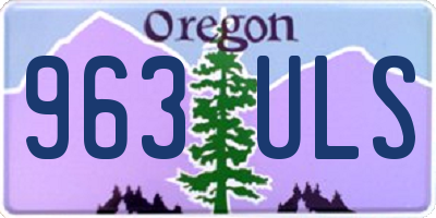 OR license plate 963ULS