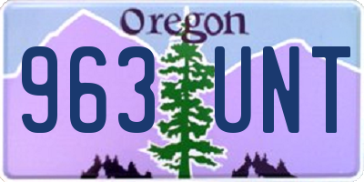OR license plate 963UNT