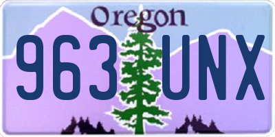 OR license plate 963UNX