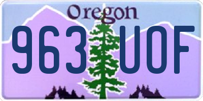 OR license plate 963UOF