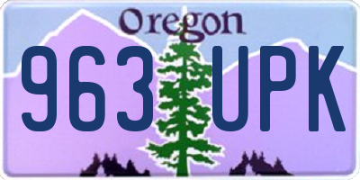 OR license plate 963UPK