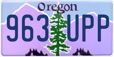 OR license plate 963UPP