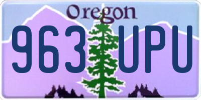 OR license plate 963UPU