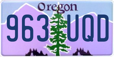 OR license plate 963UQD