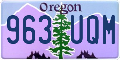 OR license plate 963UQM
