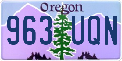 OR license plate 963UQN